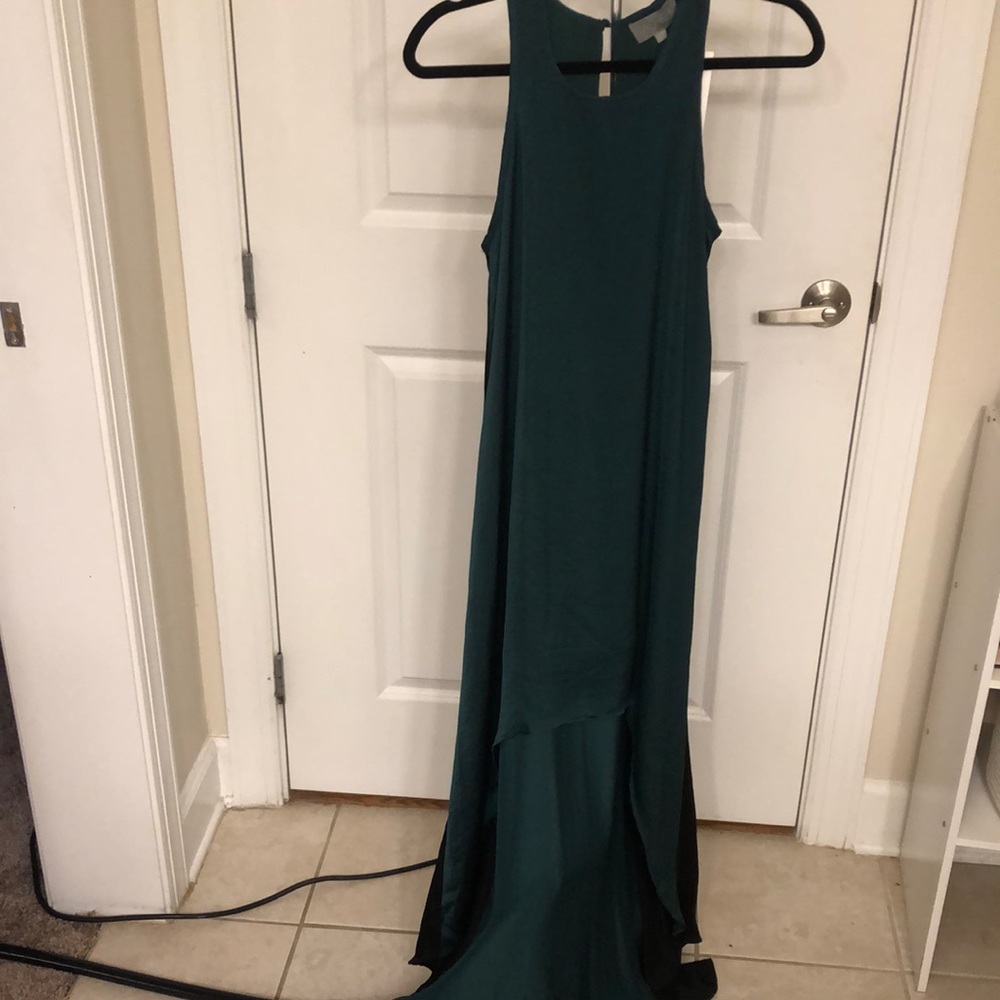 *NWOT* High-Low Green & Black Dress - Picture 5 of 8